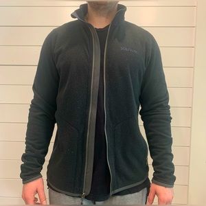 Marmot black fleece full zip jacket